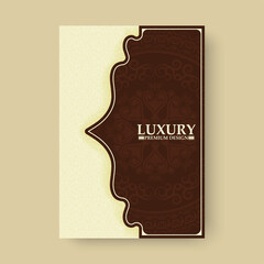 retro mandala greeting card template