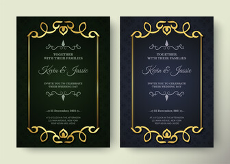 luxury ornament border style invitation