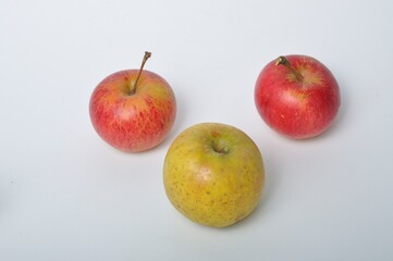 Apples on a white background