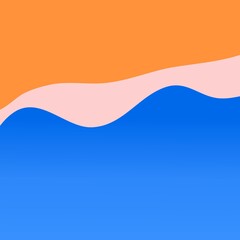 Background of summer in orange, curve 058