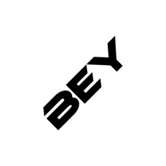 BEY letter logo design with white background in illustrator, vector logo modern alphabet font overlap style. calligraphy designs for logo, Poster, Invitation, etc.
