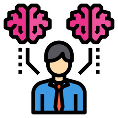 Brainstrom filled outline icon