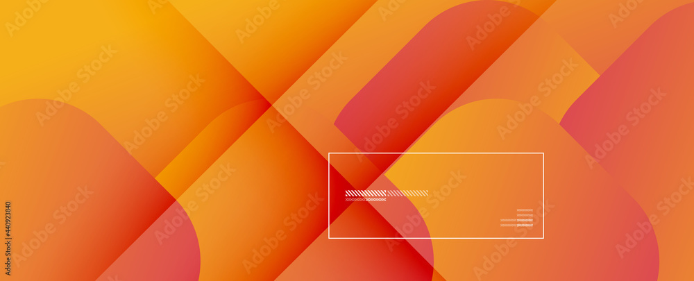 Poster Square shapes composition geometric abstract background. 3D shadow effects and fluid gradients. Modern overlapping forms
