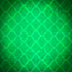 Old colorful neon green color colored vintage shabby patchwork damask ornate arabesque motif tiles...
