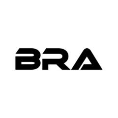 BRA letter logo design with white background in illustrator, vector logo modern alphabet font overlap style. calligraphy designs for logo, Poster, Invitation, etc.