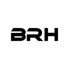 BRH letter logo design with white background in illustrator, vector logo modern alphabet font overlap style. calligraphy designs for logo, Poster, Invitation, etc.