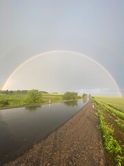 rainbow over the river