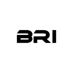 BRI letter logo design with white background in illustrator, vector logo modern alphabet font overlap style. calligraphy designs for logo, Poster, Invitation, etc.