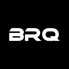 BRQ letter logo design with black background in illustrator, vector logo modern alphabet font overlap style. calligraphy designs for logo, Poster, Invitation, etc.