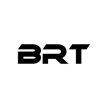 BRT letter logo design with white background in illustrator, vector logo modern alphabet font overlap style. calligraphy designs for logo, Poster, Invitation, etc.
