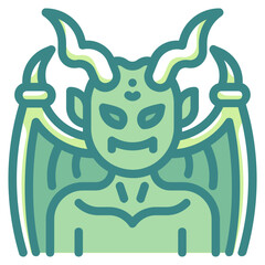 demon blue line icon