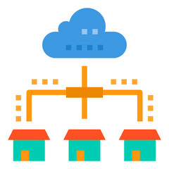 Cloud Computing flat icon