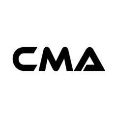CMA letter logo design with white background in illustrator, vector logo modern alphabet font overlap style. calligraphy designs for logo, Poster, Invitation, etc.