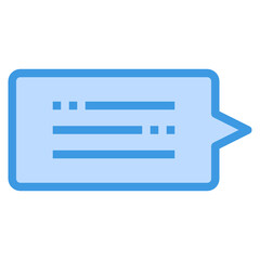 Chat blue outline icon