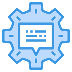 Chat blue outline icon