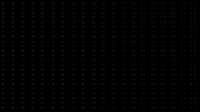 Square Grid of flickering dots on dark background, Noise, Black screen
