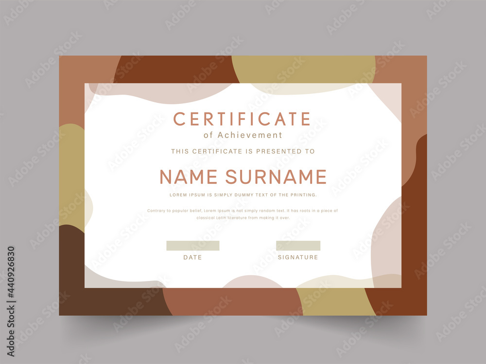 Poster minimal certificate template.