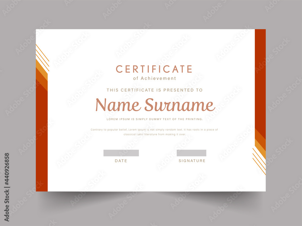 Poster minimal certificate template.