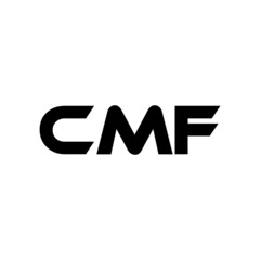 CMF letter logo design with white background in illustrator, vector logo modern alphabet font overlap style. calligraphy designs for logo, Poster, Invitation, etc.