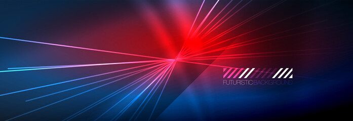 Neon dynamic beams vector abstract wallpaper background. Wallpaper background, design templates for business or technology presentations, internet posters or web brochure covers