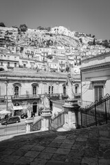 Fototapeta premium San Pietro Cathedral in Modica, Ragusa, Sicily, Italy, Europe, World Heritage Site