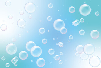 しゃぼん玉とグラデーションの背景