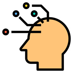 Artificial Intelligent filled outline icon