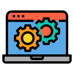 Web Development filled outline icon