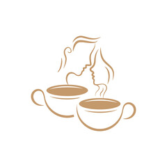 couple coffee logo