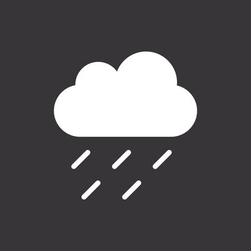 rain icon on grey background