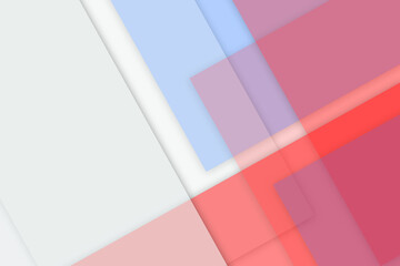 White, red and blue abstract geometric background