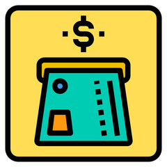 ATM filled outline icon