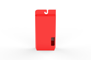 hard box with window set mock-up. Good for packaging design. 3d illustration