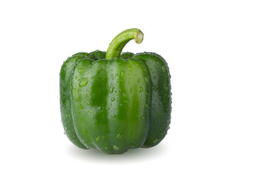 Yellow Bell Pepper isolated on a white background