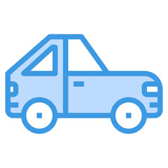 Car blue outline icon