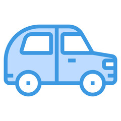 Car blue outline icon