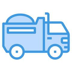 Truck blue outline icon
