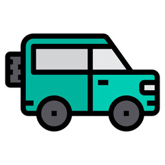Car filled outline icon