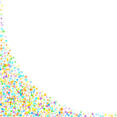Rainbow Festive Confetti. Carnival Star Falling.