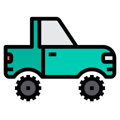 Jeep filled outline icon