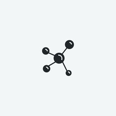 Molecule vector icon for web and design