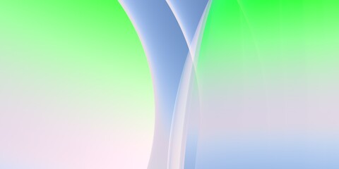 Abstract image in green and blue colors, reflections, refractions and waves