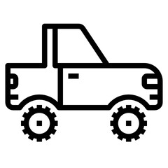 Fototapeta premium Jeep outline icon