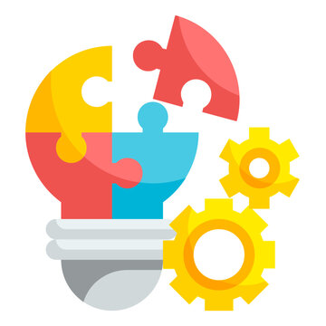 problem solving flat icon
