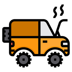 Breakdown filled outline icon