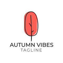 Vector sticker of red tree isolated on white background