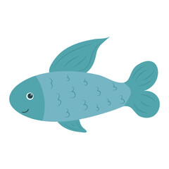 Cute fish. Vector illustration.