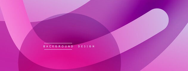 Abstract overlapping lines and circles geometric background with gradient colors
