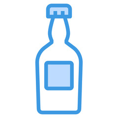Beer blue outline icon