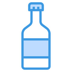 Beer blue outline icon